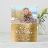 Gouden Fotootje 40e Verjaardag Kaart (Staand voorkant)