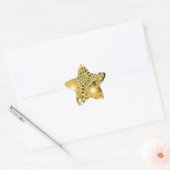 Gouden Fractal Floral Vine Lights Sticker (Envelop)