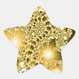 Gouden Fractal Floral Vine Lights Sticker