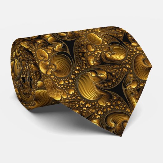 Gouden Fractal mandelbrot Stropdas (Opgerold)