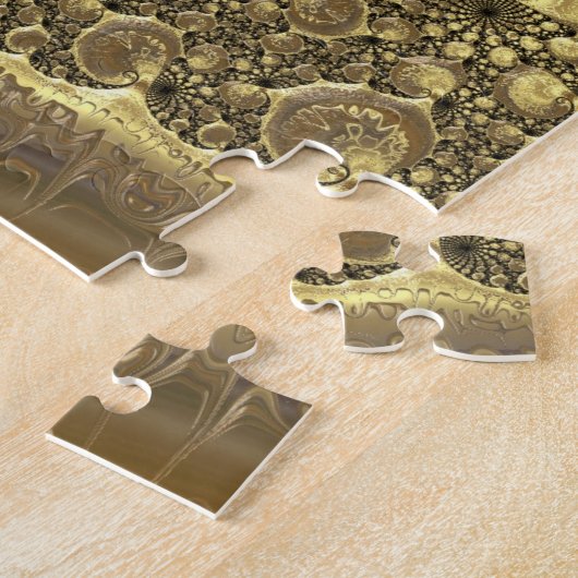 gouden fractale puzzel legpuzzel (Zijkant)