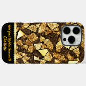 Gouden fragmenten op een donkere ondergrond Case-Mate iPhone case (Achterkant (horizontaal))
