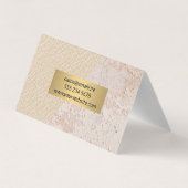 Gouden Frame | Leer | Grungy Textuur Visitekaartje (Achterkant)