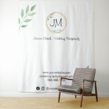 Gouden Frame Monogram Fotografie Zakelijk Wit