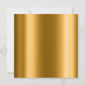 Gouden Frame Monstera Flamingo Tropische Bruid Nav Kaart (Achterkant)