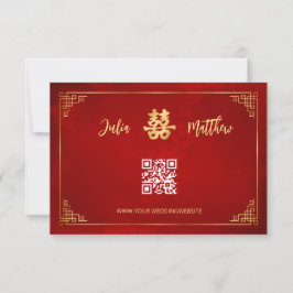 Gouden Frame RSVP Chinese Trouw Kaartje