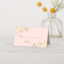Gouden franje op Blush Pink Elegant Wedding Write-