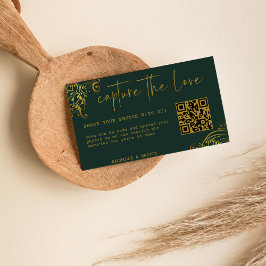 gouden franjes vangen de liefde QR-code Informatiekaartje