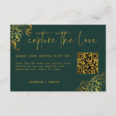 gouden franjes vangen de liefde QR-code Informatiekaartje (Voorkant)