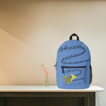 Gouden Franse hoorn tekening wervelde muziek perso