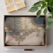 Gouden Franse Parijse Rococo Korset Decoupage Papi Tissuepapier (Geschenk)