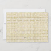 Gouden Fretwork Foto Kerstkaart (Achterkant)