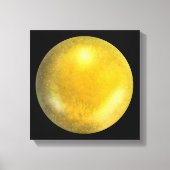 Gouden Galaxy Orb – Amber en Geel Canvas Print (Voorkant)