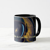 Gouden Galaxy Ruimtevaarder Circulaire Vector Koff Mok (Voorkant rechts)