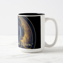 Gouden Galaxy Ruimtevaarder Circulaire Vector Koff