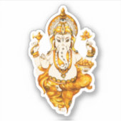 Gouden Ganesha Sticker (Voorkant)