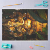 gouden ganesha - tissuepapier (Craft)