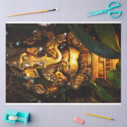 gouden ganesha - tissuepapier (Craft)