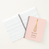 Gouden garde rozekleurig receptenboek notitieboek (Binnen)