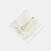 Gouden Gardebakkerij Patisserie Marmeren Krullen Servet (Hoek)