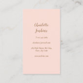 Gouden Gardeer Bakkerij Patisserie Blush Roze Visitekaartje (Achterkant)