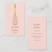 Gouden Gardeer Bakkerij Patisserie Blush Roze Visitekaartje (Voorkant / Achterkant)