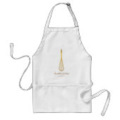 Gouden Gardeer Bakkerij Patisserie Marmeren Krulle Standaard Schort (Voorkant)