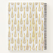 Gouden Gardeerpatroon Marmeren Krullen Receptenboe Notitieboek (Achterkant)