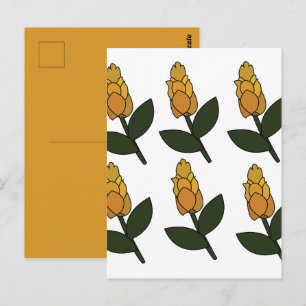 Gouden garnaalplant bloem bloemrijk briefkaart