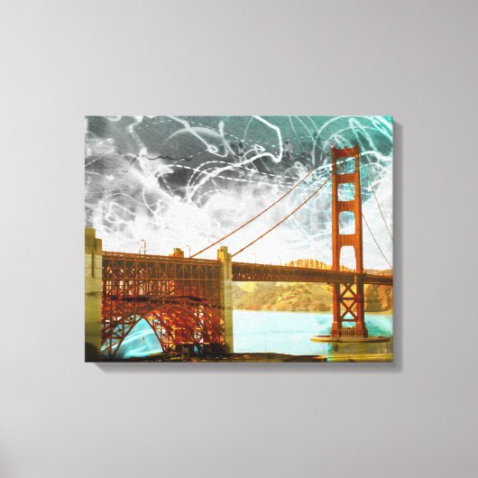 gouden gate bridge energy in san francisco canvas afdruk (Voorkant)