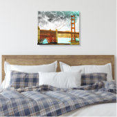 gouden gate bridge energy in san francisco canvas afdruk (Insitu (Slaapkamer))
