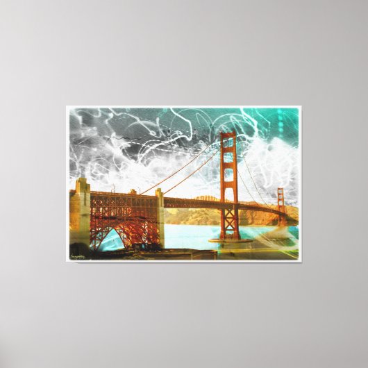  gouden gate bridge energy in san francisco canvas afdruk (Voorkant)