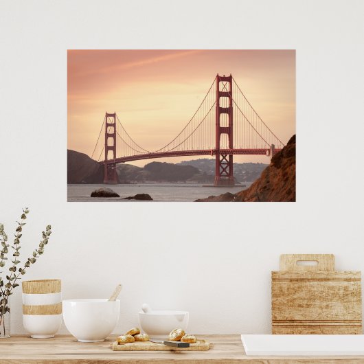 gouden gate bridge-poster poster (Keuken)