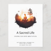 Gouden Gateway | Zonsondergang Meditatie Flyer (Achterkant)