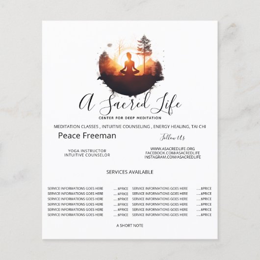 Gouden Gateway | Zonsondergang Meditatie Flyer (Voorkant)