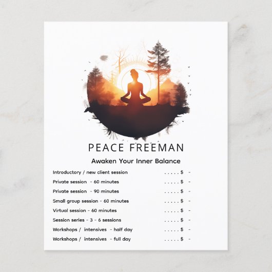 Gouden Gateway | Zonsondergang Meditatie Flyer (Voorkant)