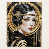 Gouden Gatsby Glamour Art Deco Planner (Voorkant)