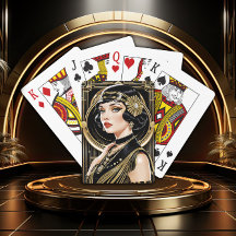 Gouden Gatsby Glamour Klassieke Speelkaarten