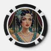 Gouden Gatsby Glamour Poker Chips (Achterkant)