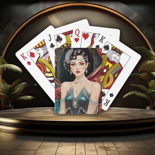 Gouden Gatsby Glamour Pokerkaarten