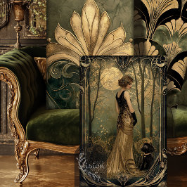 Gouden Gatsby Uur Art Deco Zware Gewicht Decoupage Inpakpapier Vel