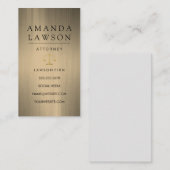 Gouden Gavel-logo | Rechtbank | Recht Afsprakenkaartje (Voorkant / Achterkant)