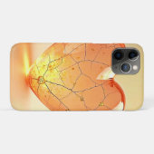 Gouden Gebarsten Hart Gloei Case-Mate iPhone Case (Achterkant (horizontaal))