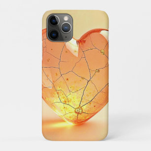 Gouden Gebarsten Hart Gloei Case-Mate iPhone Case