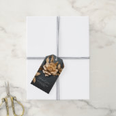 Gouden gebladerte dank u cadeaulabel (Met Touw)