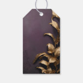 Gouden gebladerte dank u cadeaulabel (Achterkant)