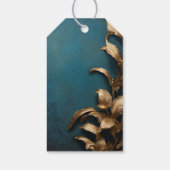 Gouden gebladerte dank u cadeaulabel (Achterkant)