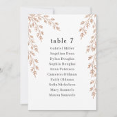 Gouden gebladerte Tafel Aantal met Zitplaatsen Kaart (Voorkant)