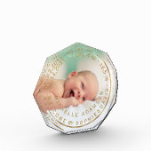 Gouden Geboorteaankondiging Keepsake Edelsteen Fot Fotoblokken (Links)