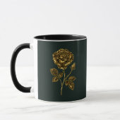 Gouden geboortebloem Custom naam mok - Juni Roos (Links)
